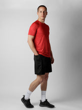 Load image into Gallery viewer, Black shorts with zipper pockets and adjustable waist