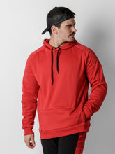Load image into Gallery viewer, Red hoodie with zipper pockets